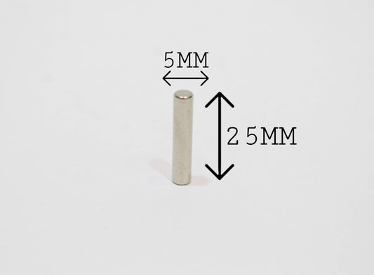 5 mm Dia x 25 mm Thick Neodymium Magnet