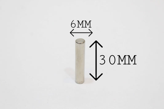 6 mm Dia x 30 mm Thick Neodymium Magnet