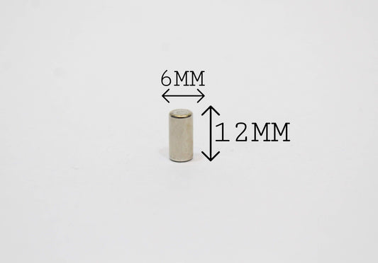 6 mm Dia x 12 mm Thick Neodymium Magnet