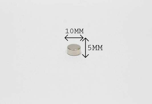 10 mm Dia x 5 mm Thick Neodymium Magnet