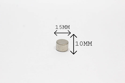 15 mm Dia x 10 mm Thick Neodymium Magnet (N52)