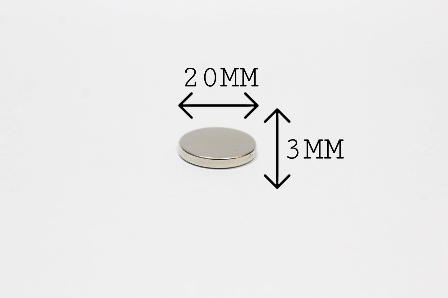 20 mm Dia x 3 mm Thick Neodymium Magnet