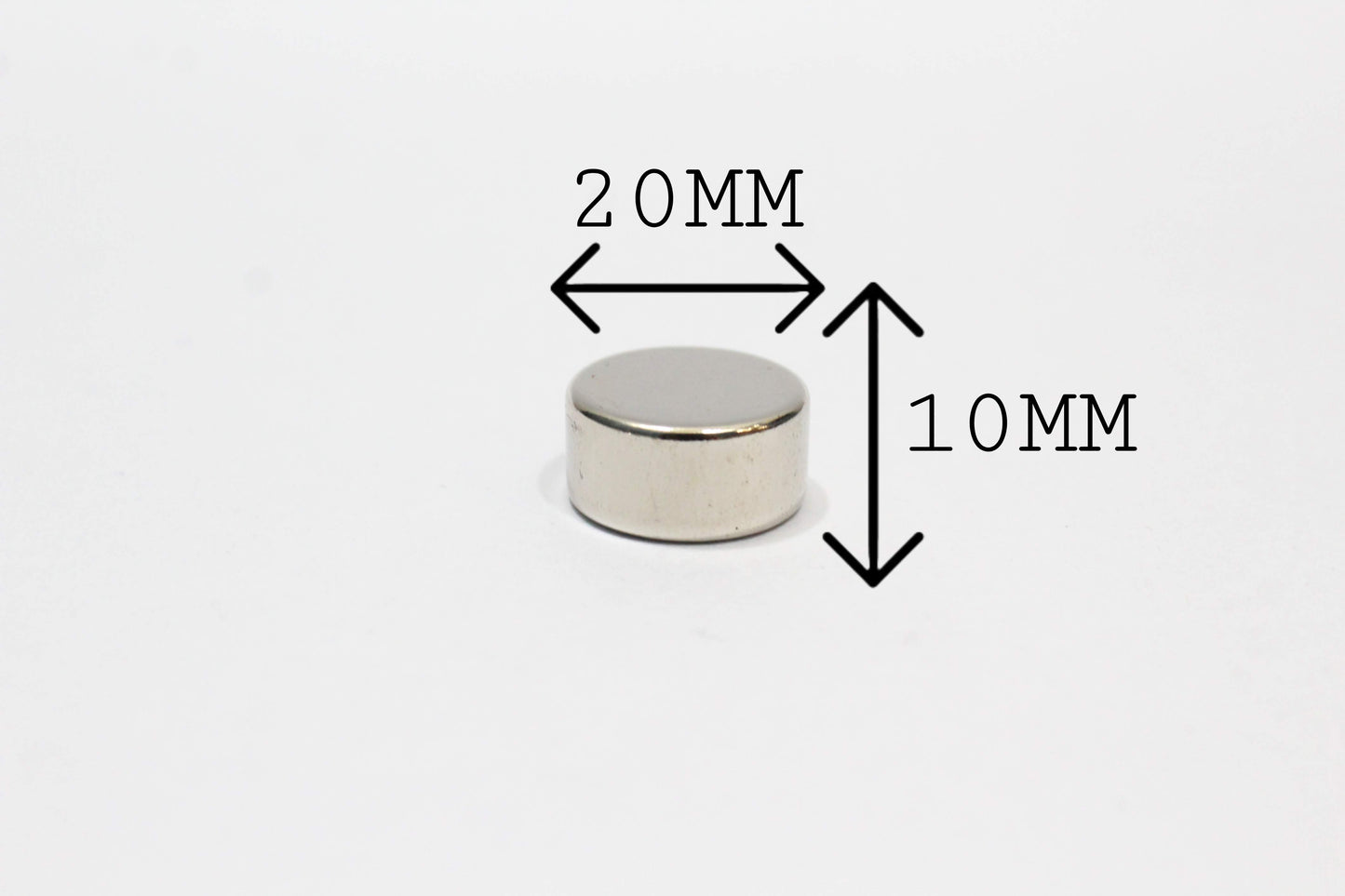 20 mm Dia x 10 mm Thick Neodymium Magnet