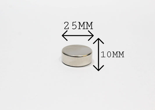 25 mm Dia x 10 mm Thick Neodymium Magnet