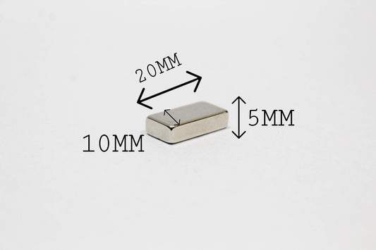 20 mm L x 10 mm B x 5 mm H Neodymium Magnet