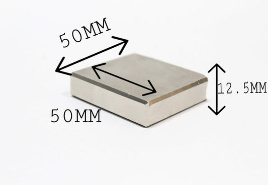 50 mm L x 50 mm B x 12.5 mm H Neodymium Magnet