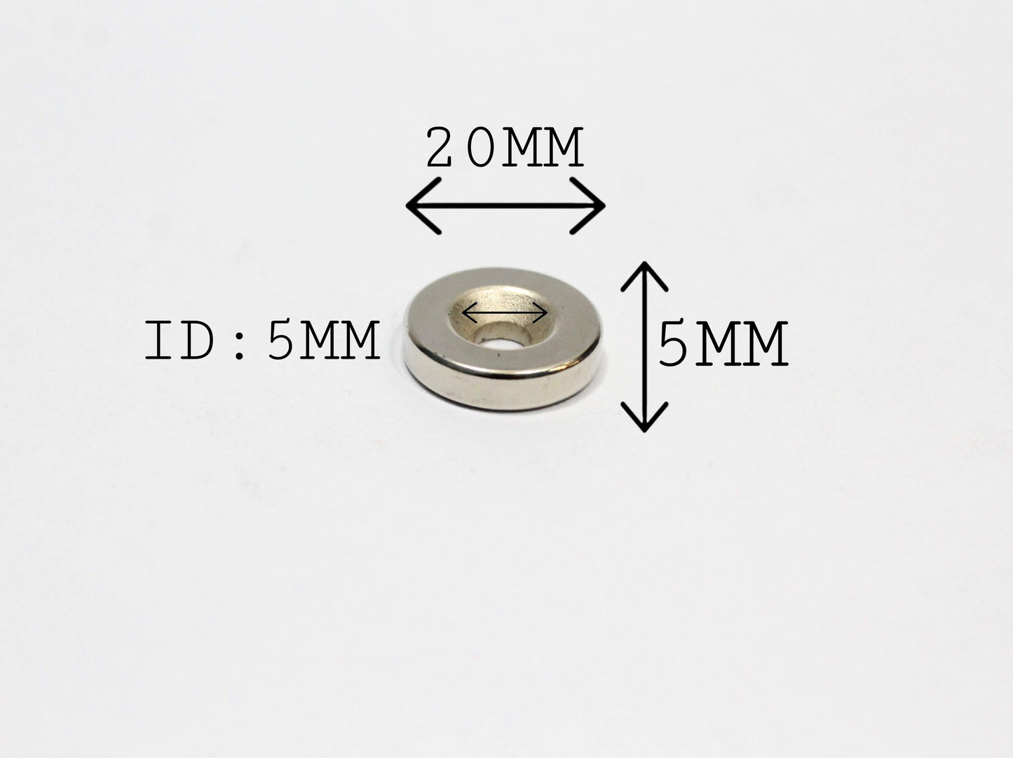 20 mm OD x 5 mm ID x 5 mm Thick CSK Magnet