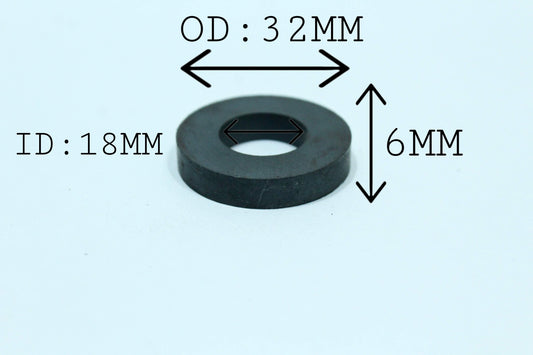 32 mm OD x 18 mm ID x 6 mm Thick Ferrite Magnet