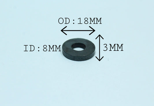 18 mm OD x 8 mm ID x 3 mm Thick Ferrite Magnet