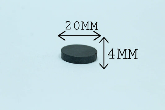 20 mm Dia x 4 mm Thick Ferrite Magnet