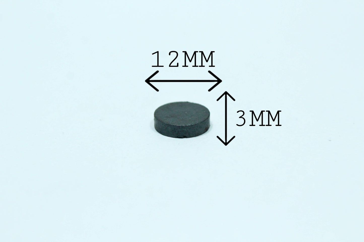 12 mm Dia x 3 mm Thick Ferrite Magnet