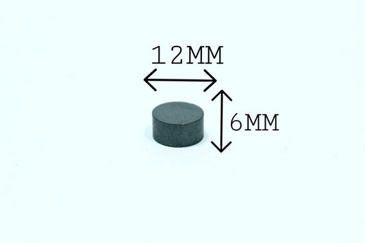 12 mm Dia x 6 mm Thick Ferrite Magnet