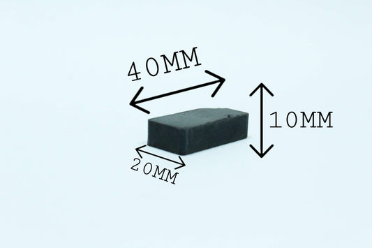 40 mm L x 20 mm B x 10 mm H Ferrite Magnet