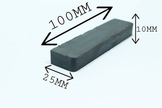 100 mm L x 25 mm B x 10 mm H Ferrite Magnet